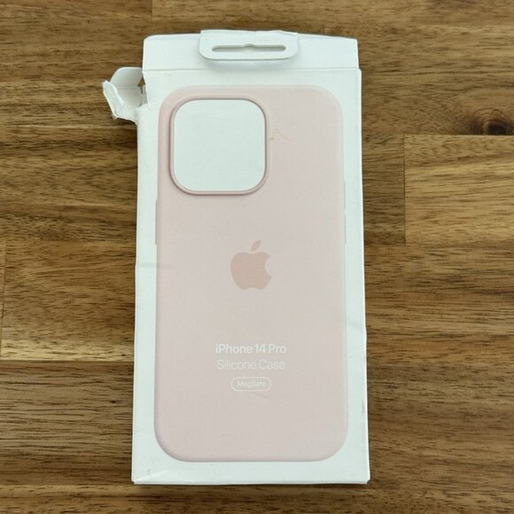 OEM Authentic Apple Silicone Case with MagSafe for iPhone 14 Pro Chalk Pink READ - Picture 1 of 12